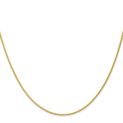 14K Yellow Gold 24 Inch 1.2mm Parisian Wheat With Lobster Clasp Chain Necklace