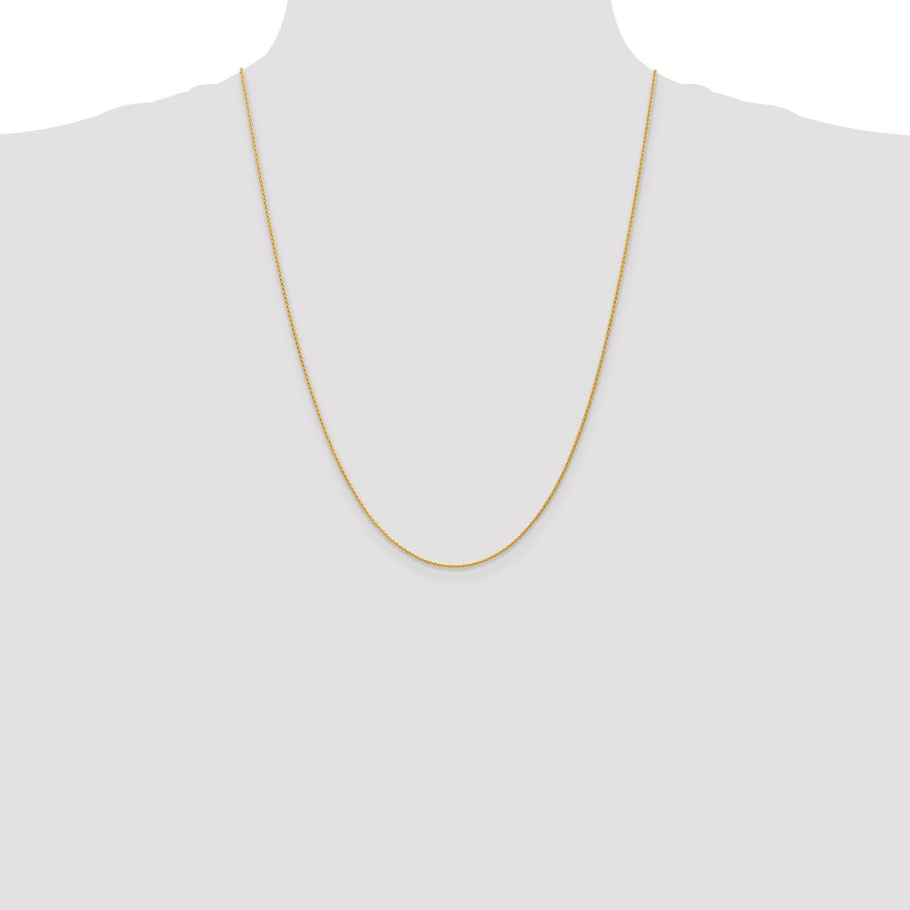 14K Yellow Gold 24 Inch 1.2mm Parisian Wheat With Lobster Clasp Chain Necklace