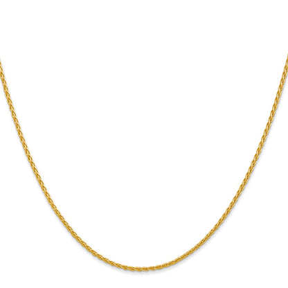 14K Yellow Gold 20 Inch 1.5mm Parisian Wheat With Lobster Clasp Chain Necklace