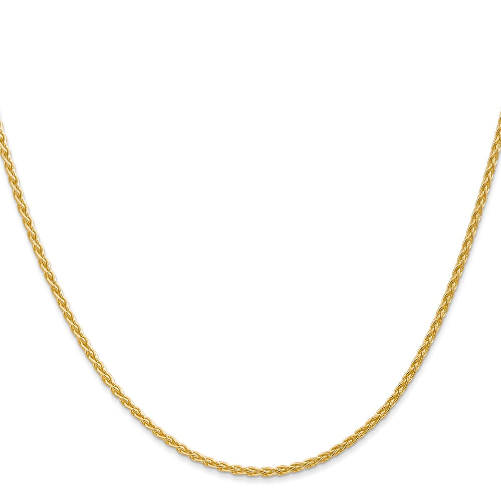 14K Yellow Gold 24 Inch 1.75mm Parisian Wheat With Lobster Clasp Chain Necklace