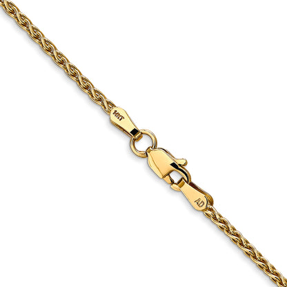 14K Yellow Gold 14 Inch 1.75mm Parisian Wheat With Lobster Clasp Chain
