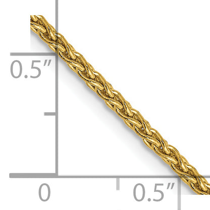 14K Yellow Gold 14 Inch 1.75mm Parisian Wheat With Lobster Clasp Chain