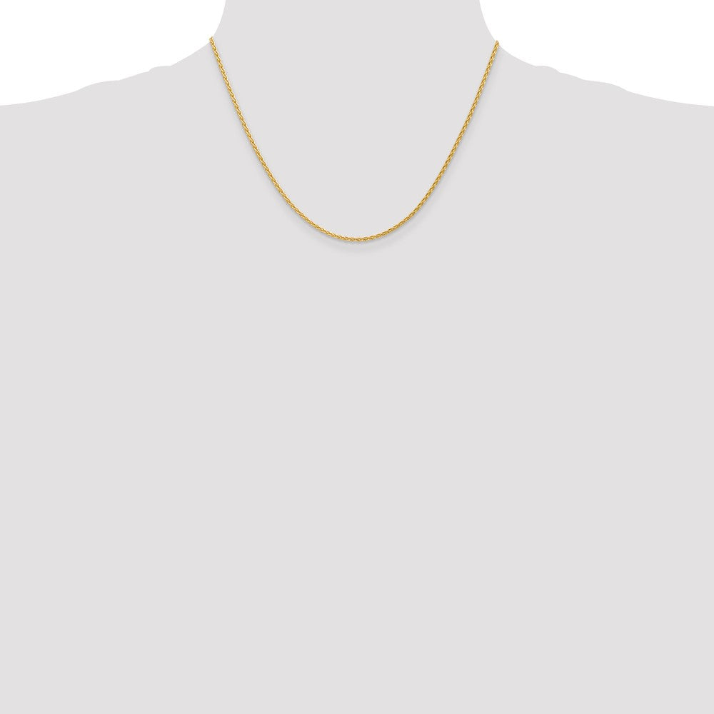 14K Yellow Gold 1.75mm Parisian Wheat With Lobster Clasp Chain Necklace