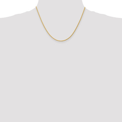 14K Yellow Gold 1.75mm Parisian Wheat With Lobster Clasp Chain Necklace