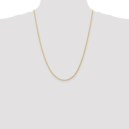 14K Yellow Gold 24 Inch 1.75mm Parisian Wheat With Lobster Clasp Chain Necklace