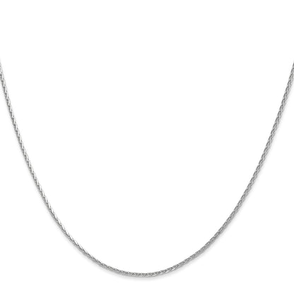 14K White Gold 22 Inch 1.5mm Diamond-Cut Parisian Wheat With Lobster Clasp Chain Necklace