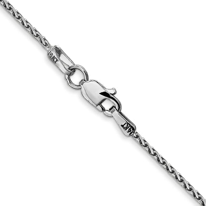 14K White Gold 20 Inch 1.5mm Diamond-Cut Parisian Wheat With Lobster Clasp Chain Necklace