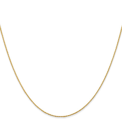 14K Yellow Gold .8mm Diamond-Cut Parisian Wheat With Lobster Clasp Chain Necklace