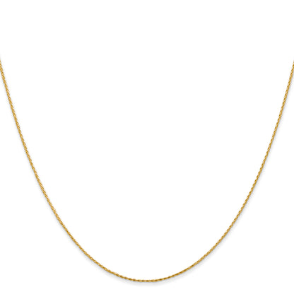 14K Yellow Gold 30 Inch .8mm Diamond-Cut Parisian Wheat With Lobster Clasp Chain Necklace