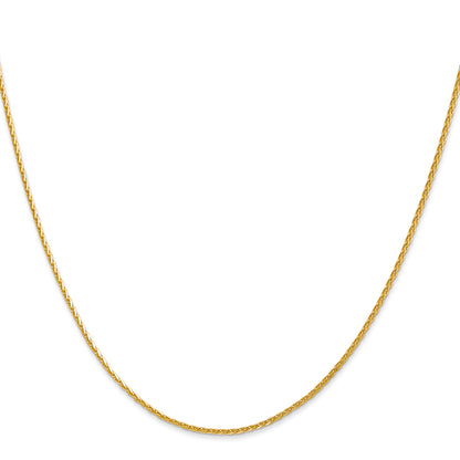 14K Yellow Gold 20 Inch 1.5mm Diamond-Cut Parisian Wheat With Lobster Clasp Chain Necklace