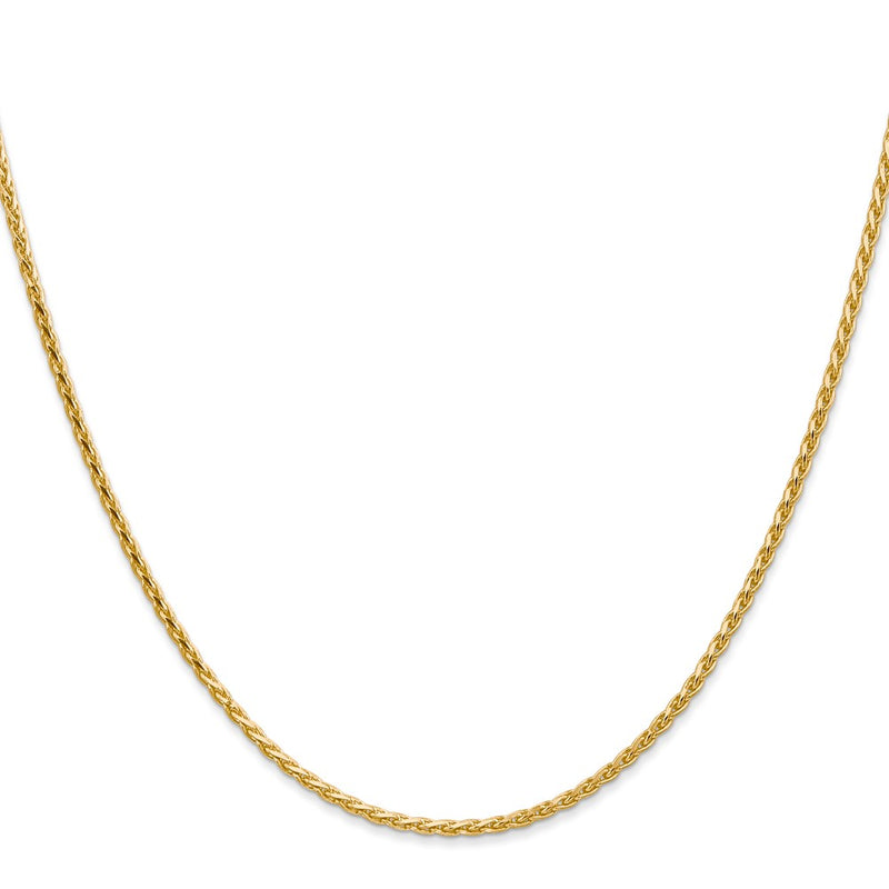 14K Yellow Gold 1.9mm Diamond-Cut Parisian Wheat With Lobster Clasp Chain Necklace