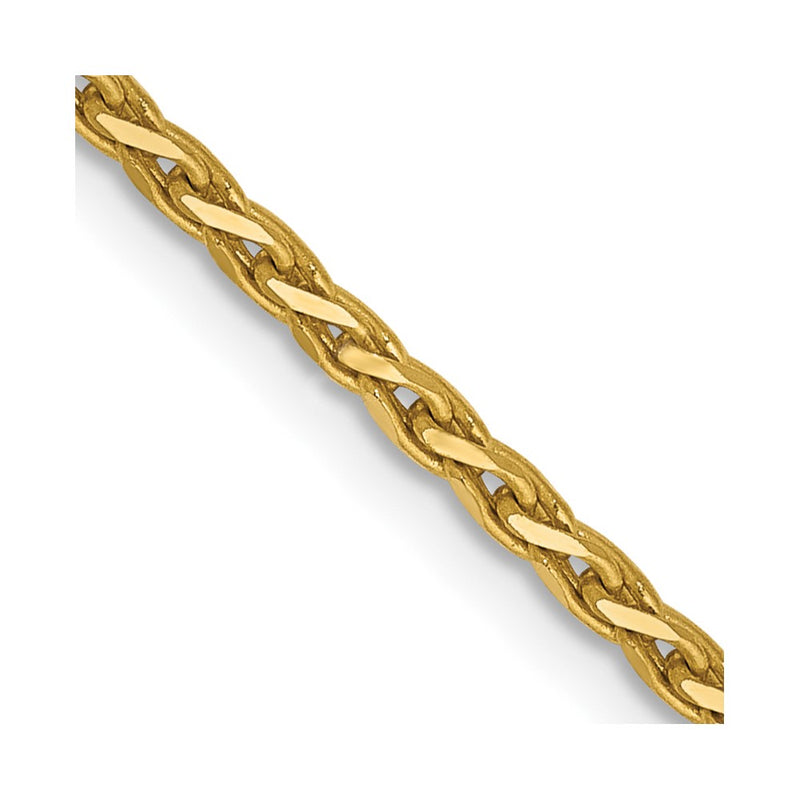 14K Yellow Gold 1.9mm Diamond-Cut Parisian Wheat With Lobster Clasp Chain Necklace