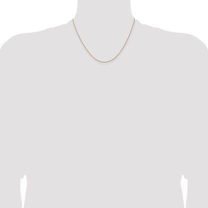 14K Yellow Gold .8mm Light Baby Rope With Spring Ring Clasp Chain Necklace