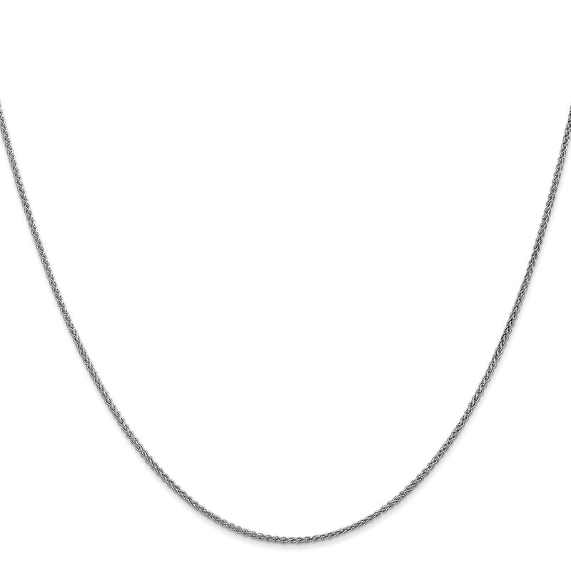 14K White Gold 1.25mm Spiga With Lobster Clasp Chain Necklace