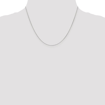 14K White Gold 18 Inch .7mm Round Parisian Wheat With Lobster Clasp Chain Necklace