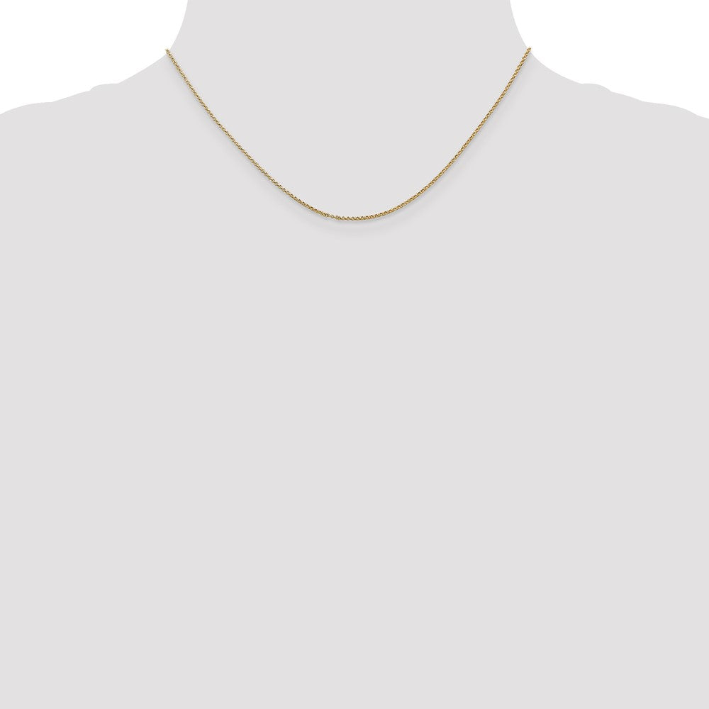 14K Yellow Gold 16 Inch 1.15mm Rolo With Lobster Clasp Pendant Chain Necklace