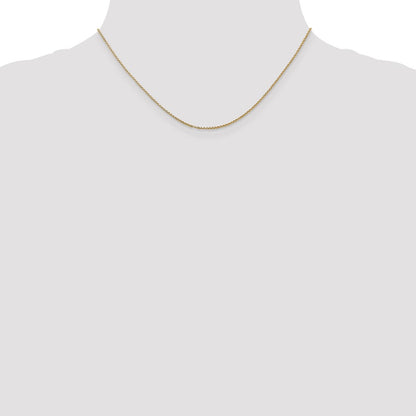 14K Yellow Gold 16 Inch 1.15mm Rolo With Lobster Clasp Pendant Chain Necklace