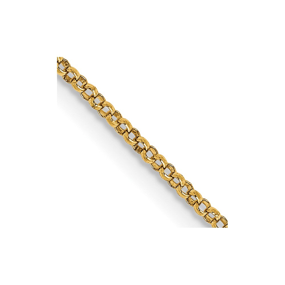 14K Yellow Gold 16 Inch 1.15mm Rolo With Lobster Clasp Pendant Chain Necklace