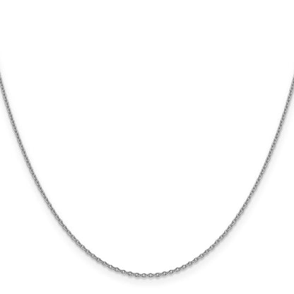 14K White Gold 20 inch 1.4mm Forzantine Cable with Lobster Clasp Chain Necklace