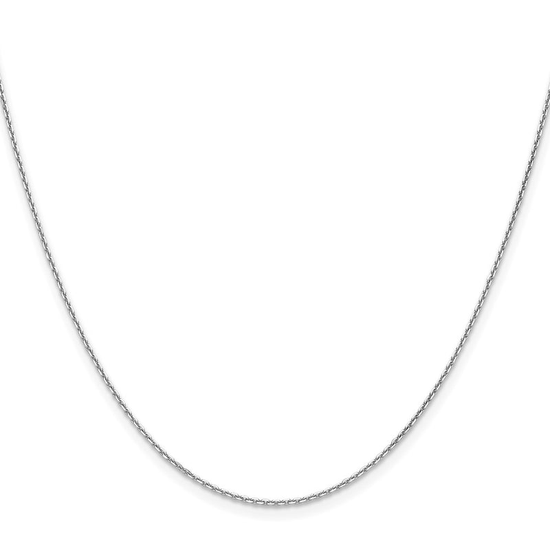 14 Inch 14K White Gold Wg 1.2mm D/C Cable Chain Necklace