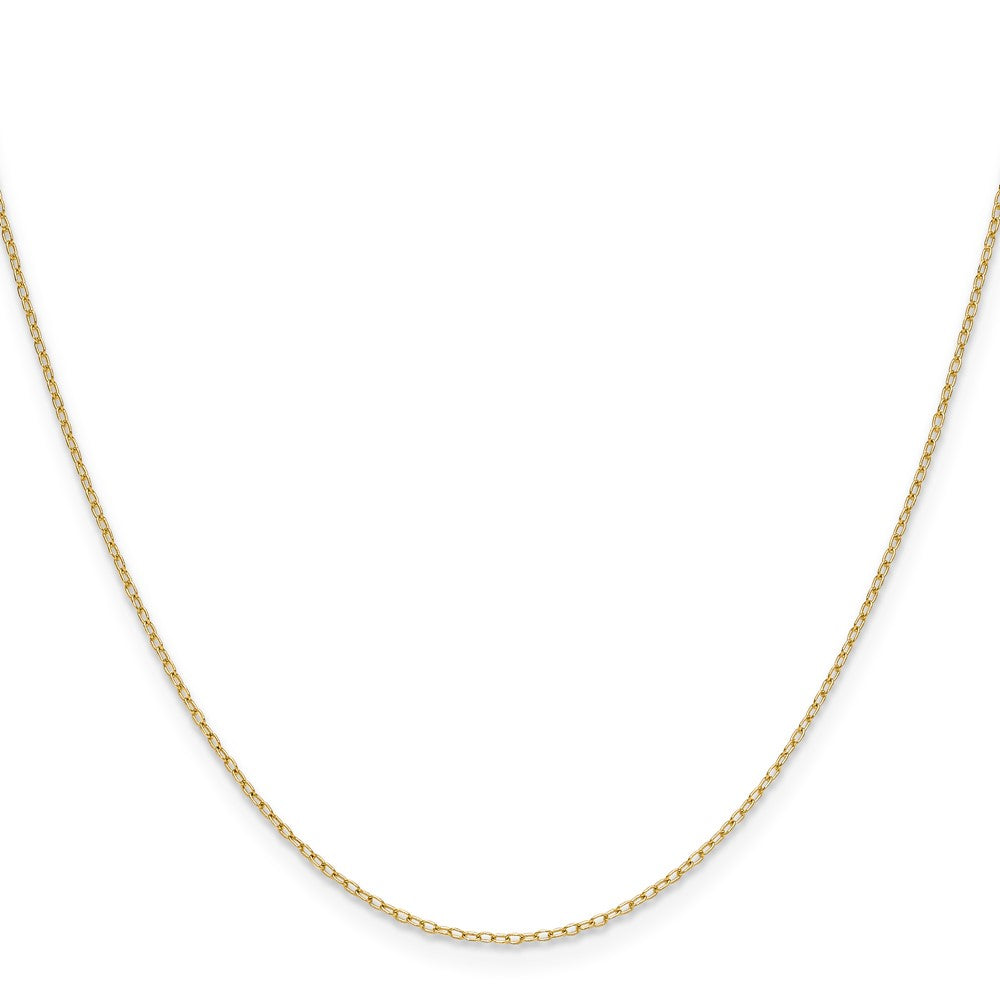 14k Yellow Gold .8mm Forzantine Cable Chain Necklace