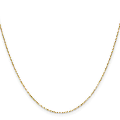 14k Yellow Gold .8mm Forzantine Cable Chain Necklace