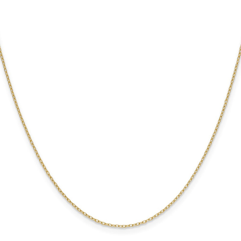 14k Yellow Gold .8mm Forzantine Cable Chain Necklace