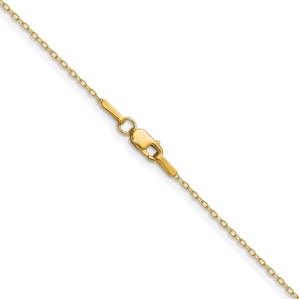 14k Yellow Gold .8mm Forzantine Cable Chain Necklace