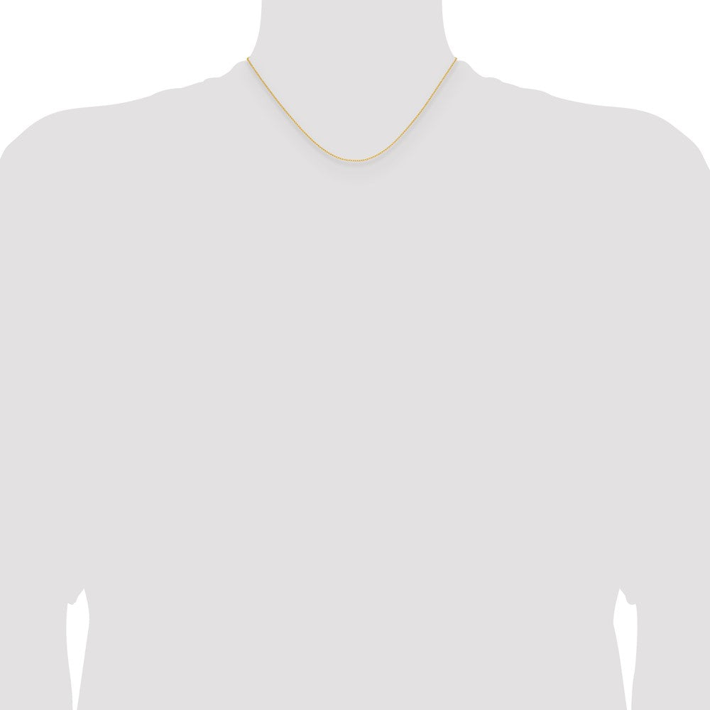 14k Yellow Gold .8mm Forzantine Cable Chain Necklace