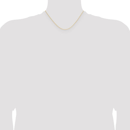 14k Yellow Gold .8mm Forzantine Cable Chain Necklace