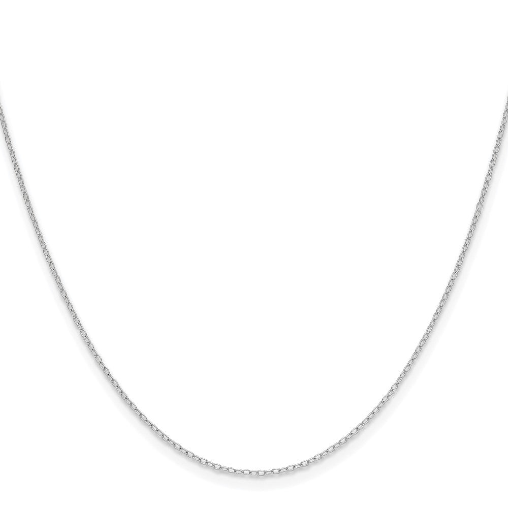 14k White Gold .8mm Forzantine Cable Chain Necklace