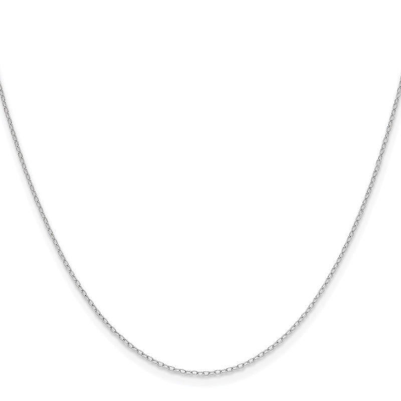 14k White Gold .8mm Forzantine Cable Chain Necklace