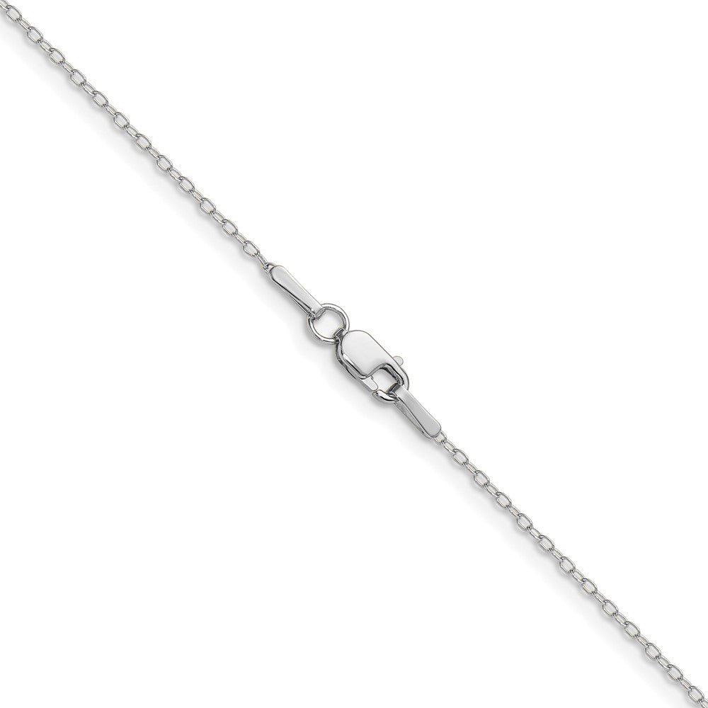 14k White Gold .8mm Forzantine Cable Chain Necklace