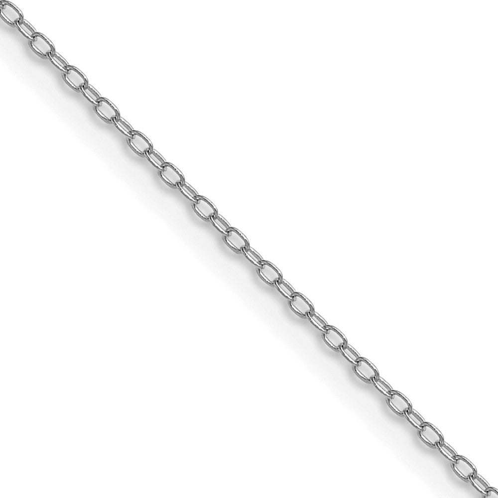 14k White Gold .8mm Forzantine Cable Chain Necklace
