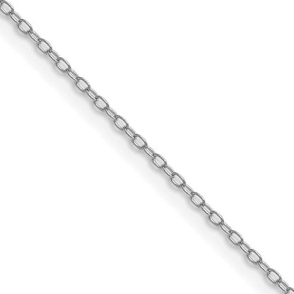 14k White Gold .8mm Forzantine Cable Chain Necklace