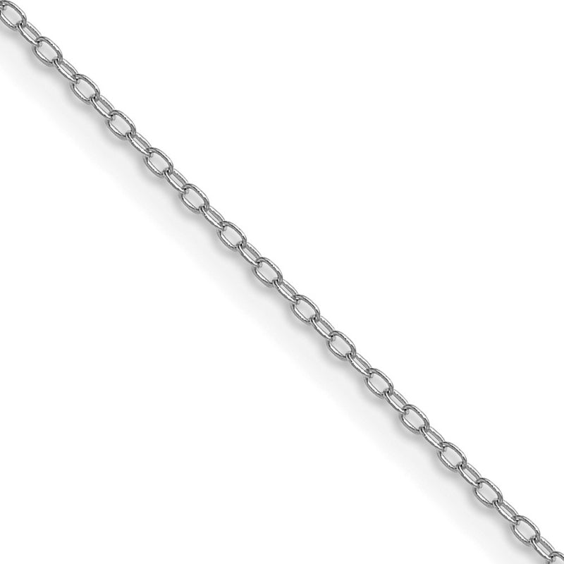 14k White Gold .8mm Forzantine Cable Chain Necklace