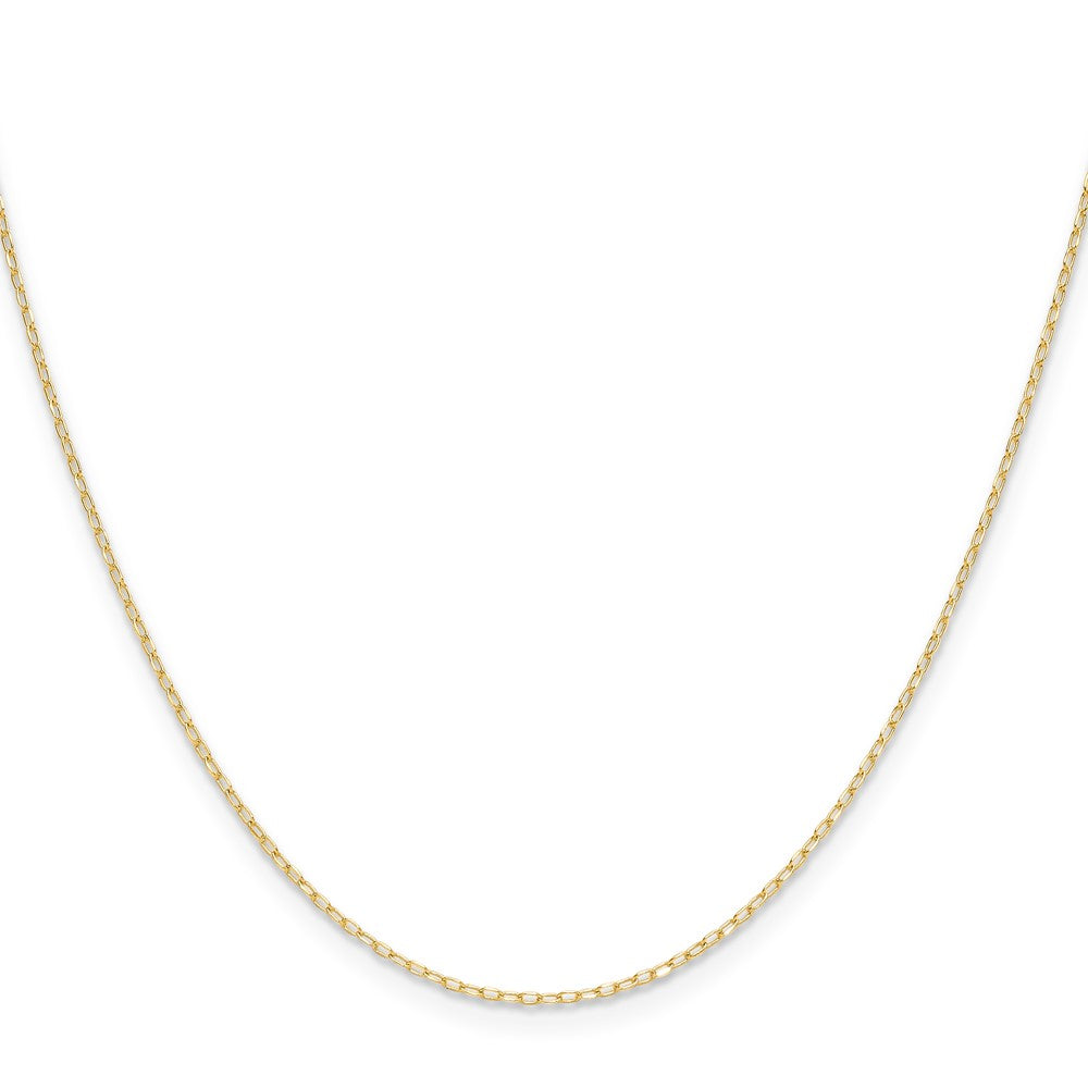 14k Yellow Gold .8mm D/C Forzantine Cable Chain Necklace
