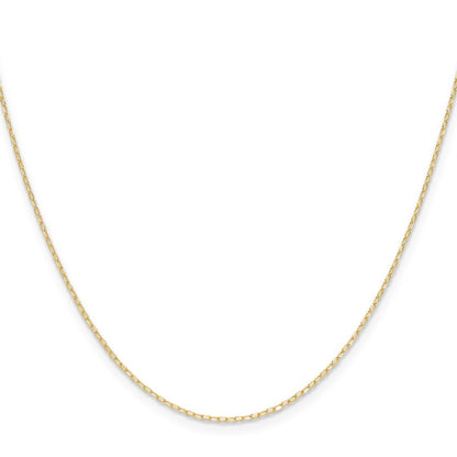 14k Yellow Gold .8mm D/C Forzantine Cable Chain Necklace