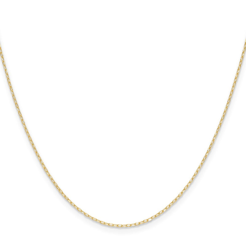 14k Yellow Gold .8mm D/C Forzantine Cable Chain Necklace