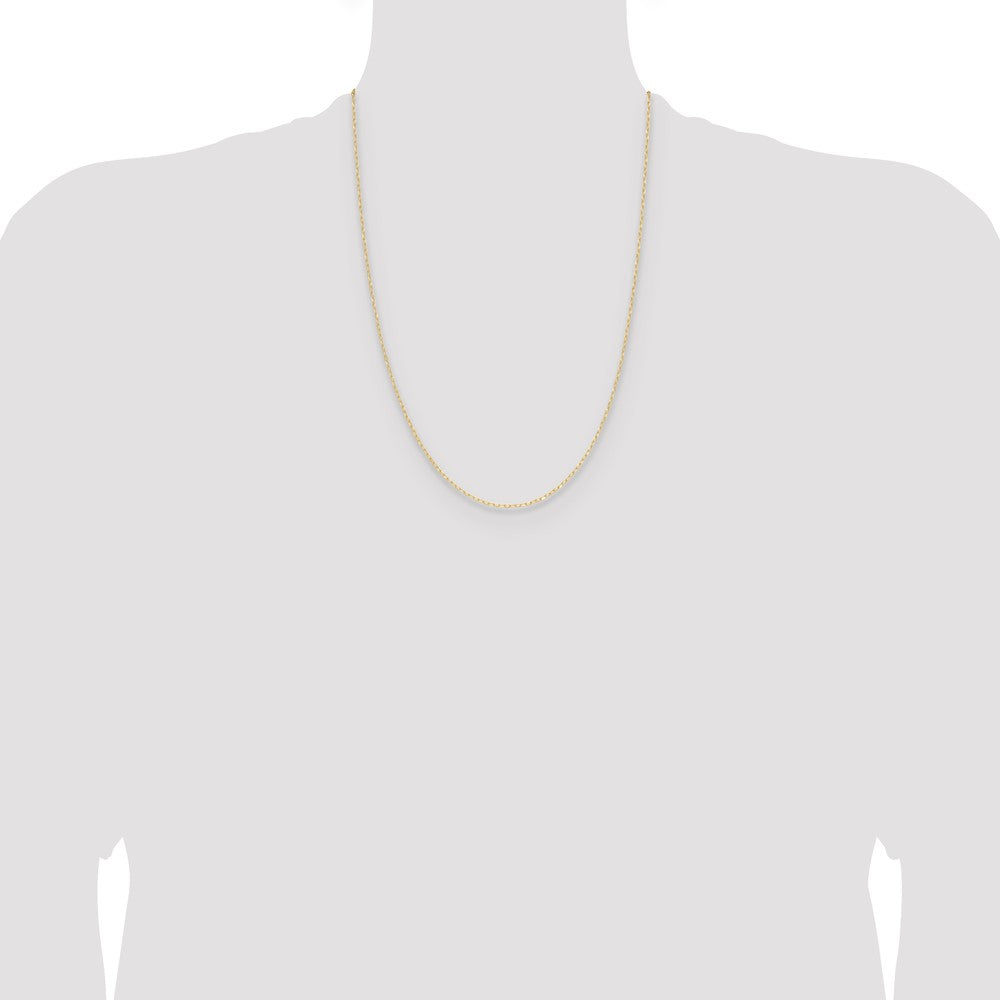 14k Yellow Gold .8mm D/C Forzantine Cable Chain Necklace
