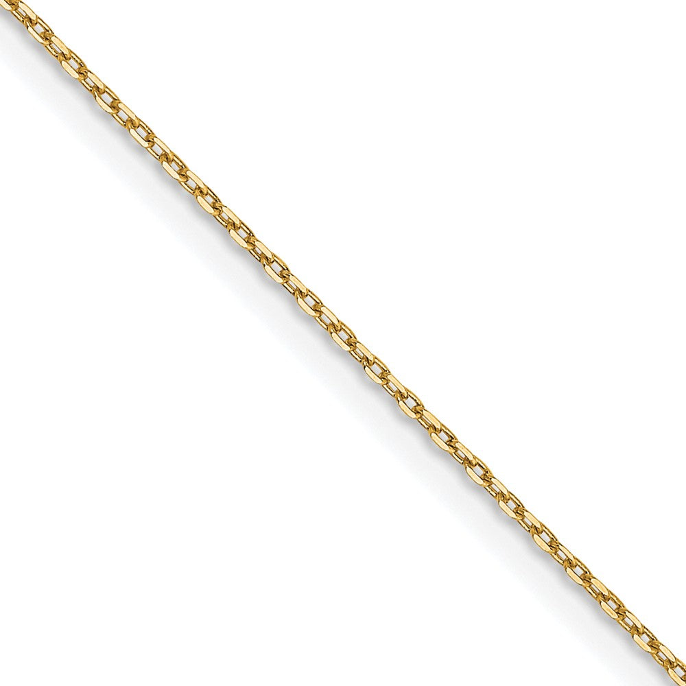 14k Yellow Gold .8mm D/C Forzantine Cable Chain Necklace