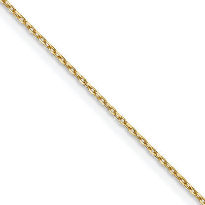 14k Yellow Gold .8mm D/C Forzantine Cable Chain Necklace
