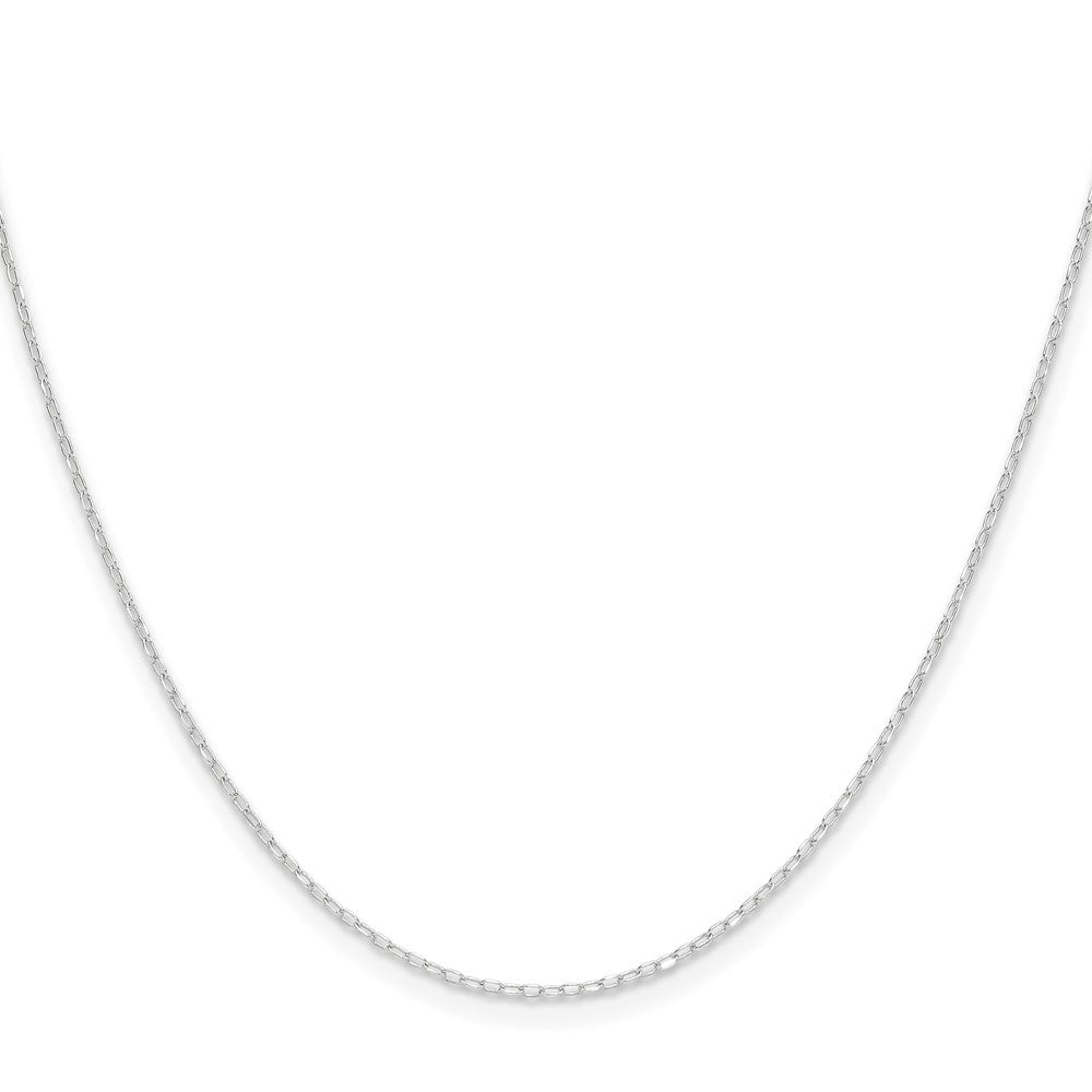 14k White Gold .8mm D/C Forzantine Cable Chain Necklace