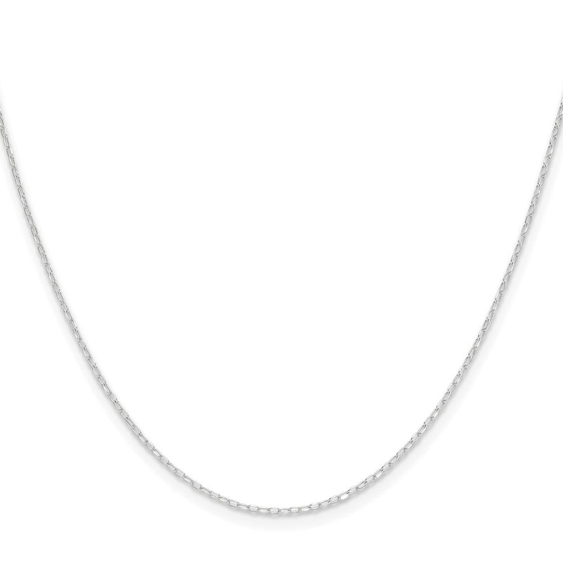 14k White Gold .8mm D/C Forzantine Cable Chain Necklace
