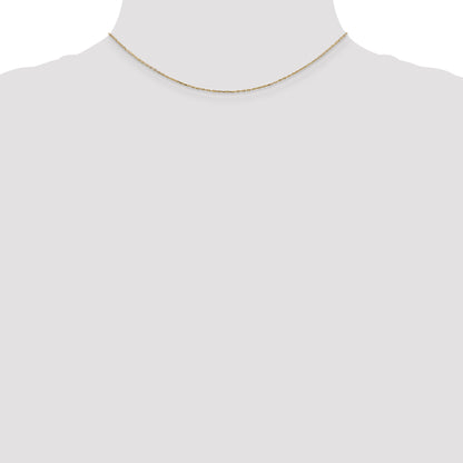 14K Yellow Gold 14 Inch .8mm Diamond-Cut Cable With Lobster Clasp Chain