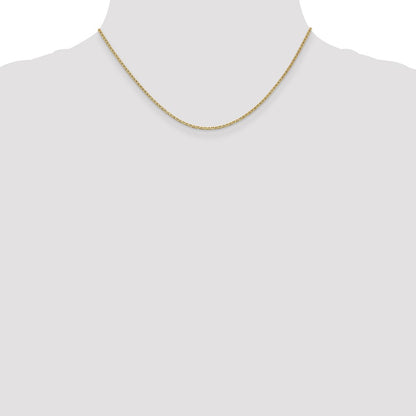 14K Yellow Gold 16 Inch 1.5mm Lightweight Flat Anchor Link With Lobster Clasp Pendant Chain Necklace