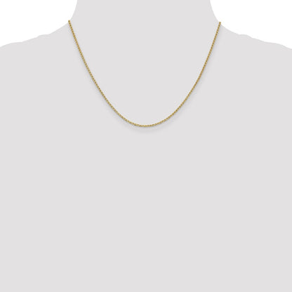 14K Yellow Gold 1.5mm Lightweight Flat Anchor Link With Lobster Clasp Pendant Chain Necklace