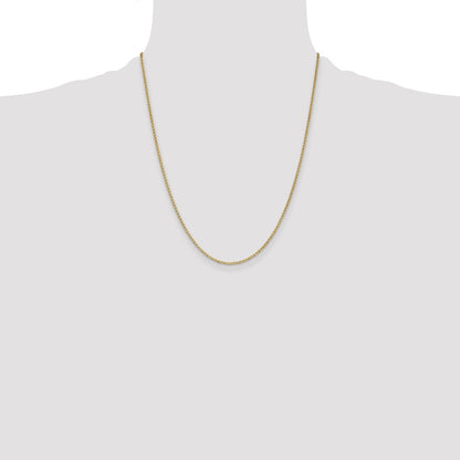14K Yellow Gold 22 Inch 1.5mm Lightweight Flat Anchor Link With Lobster Clasp Pendant Chain Necklace