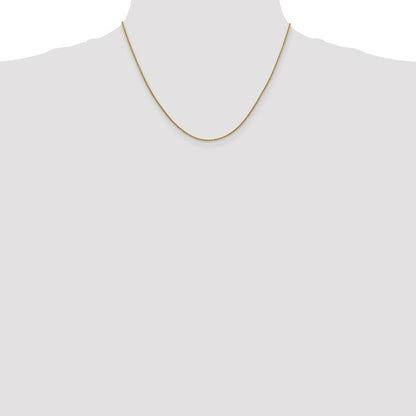 14K Yellow Gold 1.4mm Round Open Link Cable With Lobster Clasp Chain Necklace
