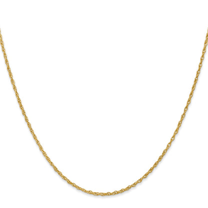 14K Yellow Gold 1.3 Heavy Baby Rope With Lobster Clasp Chain Necklace
